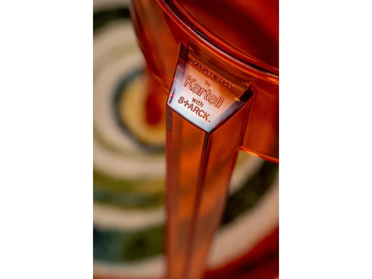 Charles Ghost Philippe Starck (orange) stool, Kartell 4