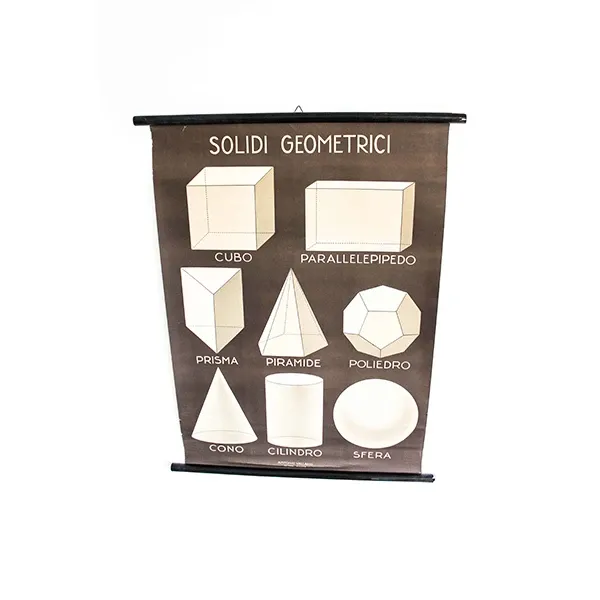 Vintage Geometric Solids Backed Print (1940s) image