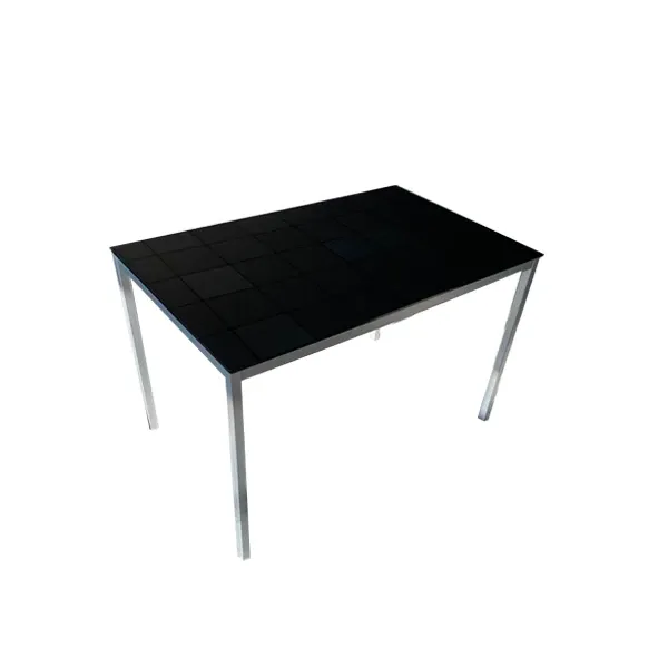 Extendable table Galassia glass and metal (black), MD Work image