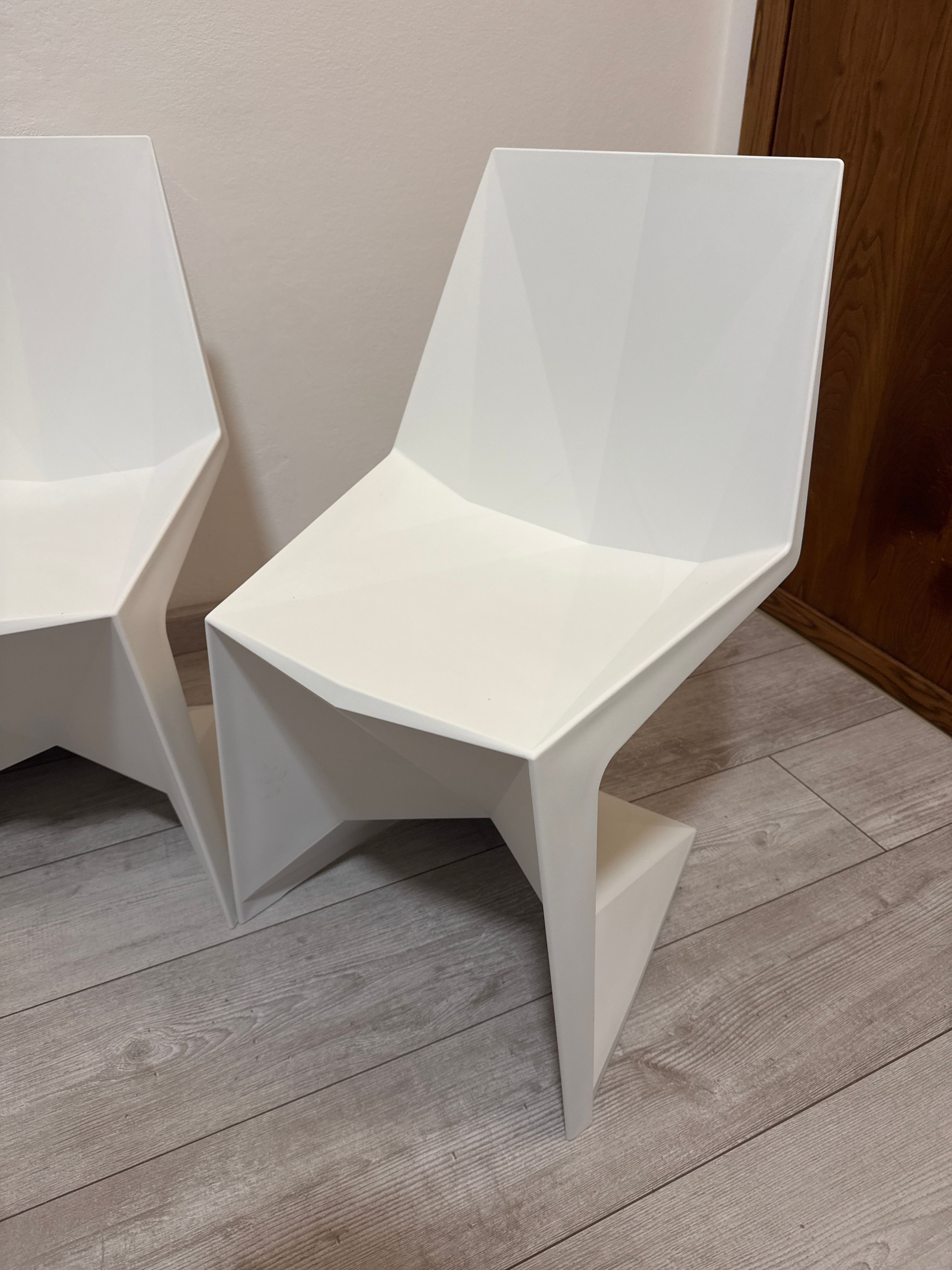Set di 4 sedie geometriche Voxel colore bianco  Front