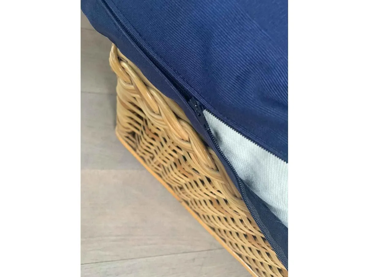 Vintage Modulares Sofa aus Rattan und Stoff (80er Jahre) 4