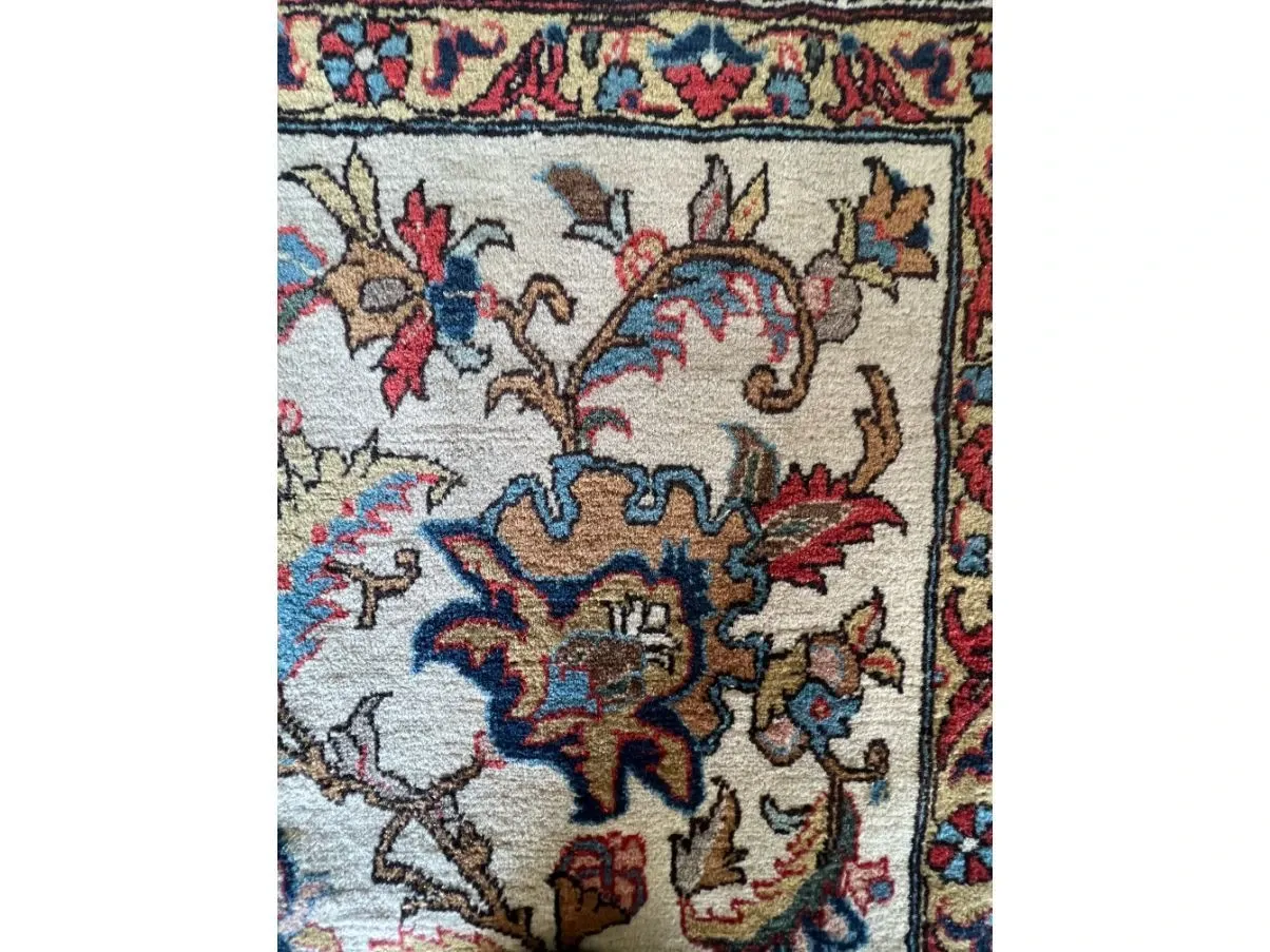 Vintage carpet decorated in wool and cotton (1950s), 2