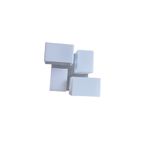 Domino wall light in white blown glass, Panzeri image