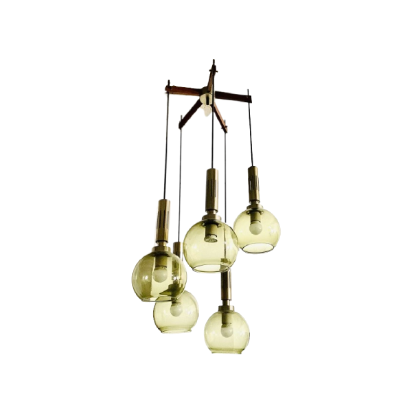 Image of Lampadario 5 luci vintage (anni'50),