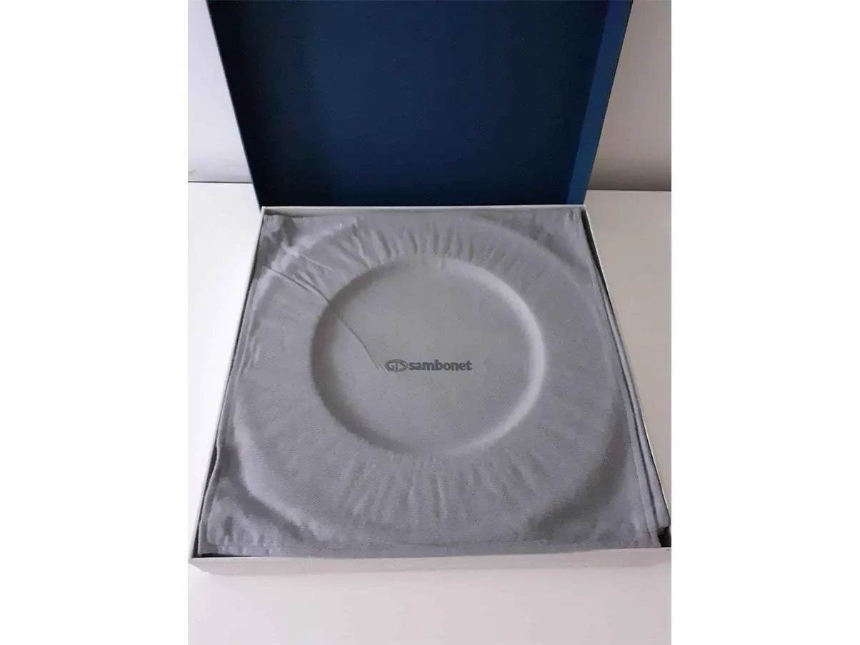 Set of 12 Contour presentation plates in stainless steel 1