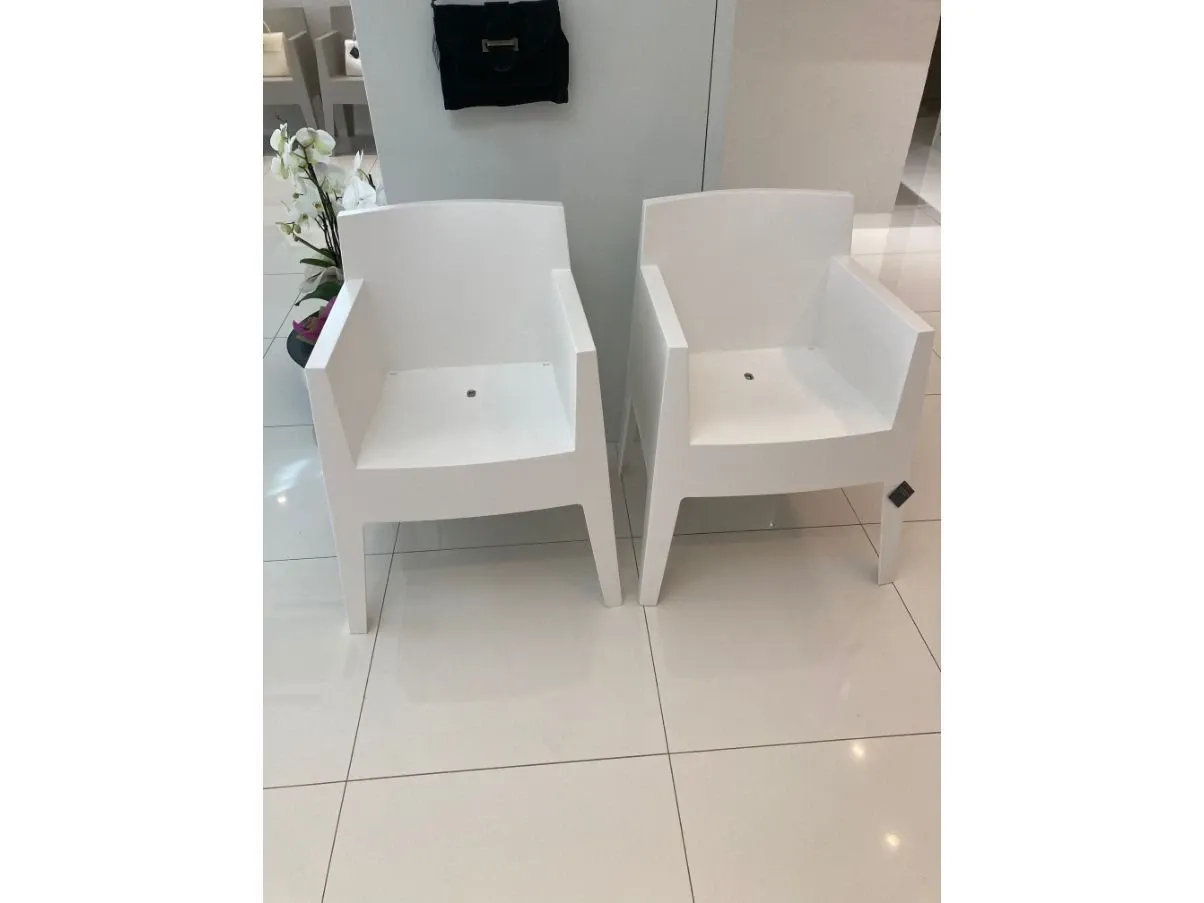 Set of 4 white Toy chairs, Driade 2