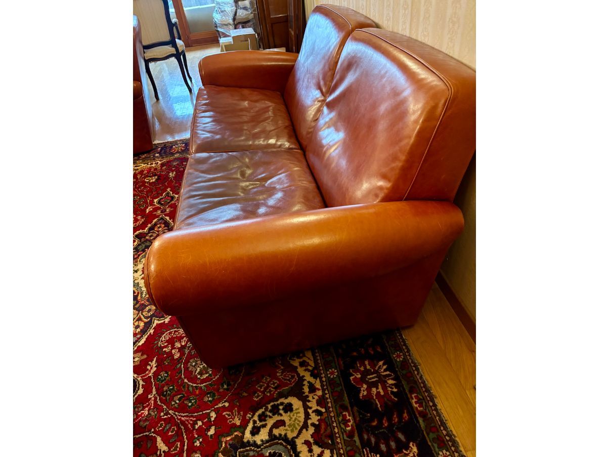 Divano 3 posti vintage in pelle  Side