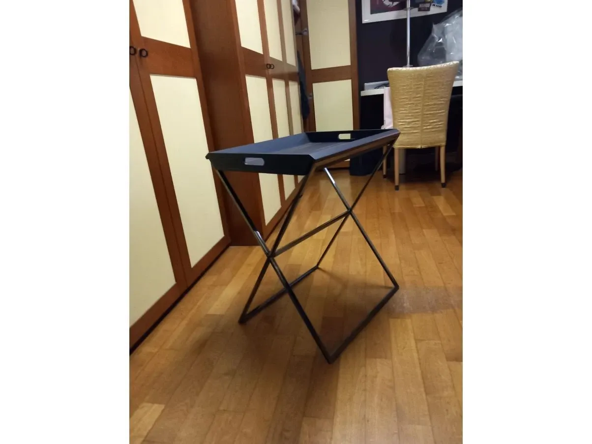Dual metal and ebony coffee table, Giorgetti 1