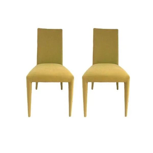 Set of 2 Anaïs chairs in wood and imitation leather (green), Calligaris image