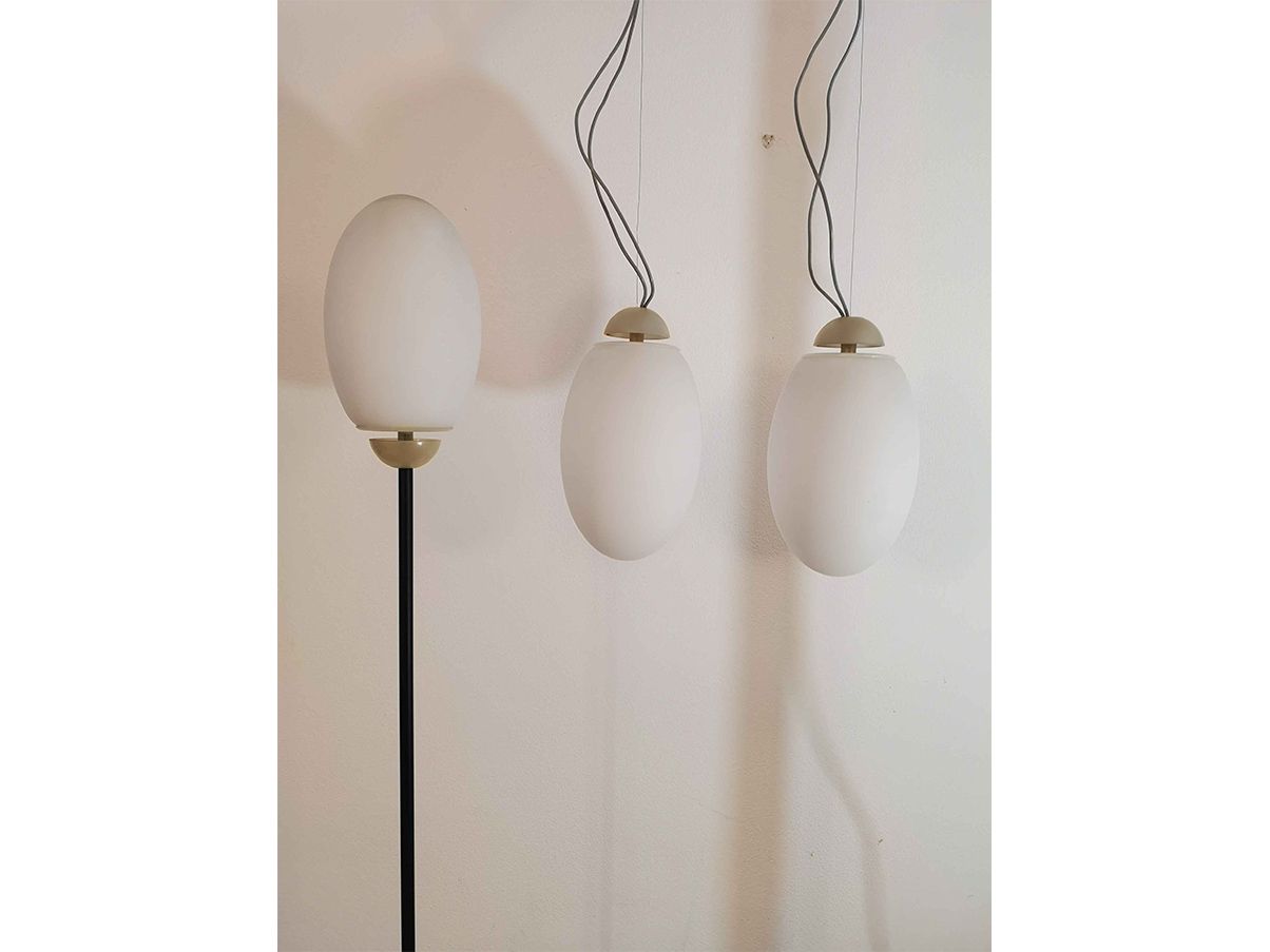 Set lampada e 2 a sospensione Brera Achille Castiglioni Set lampada e 2 a sospensione Brera Achille Castiglioni
