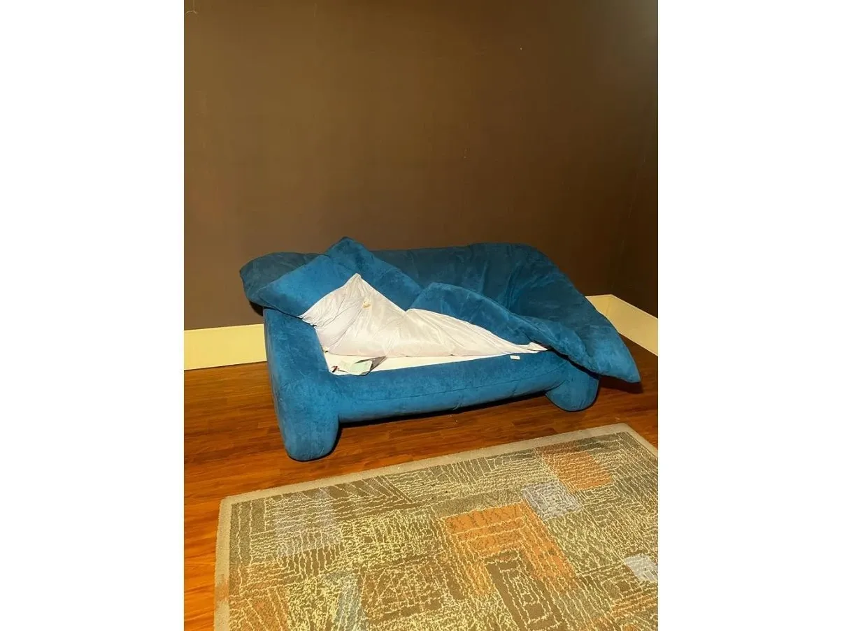 Divano in alcantara blu, Ligne Roset 7