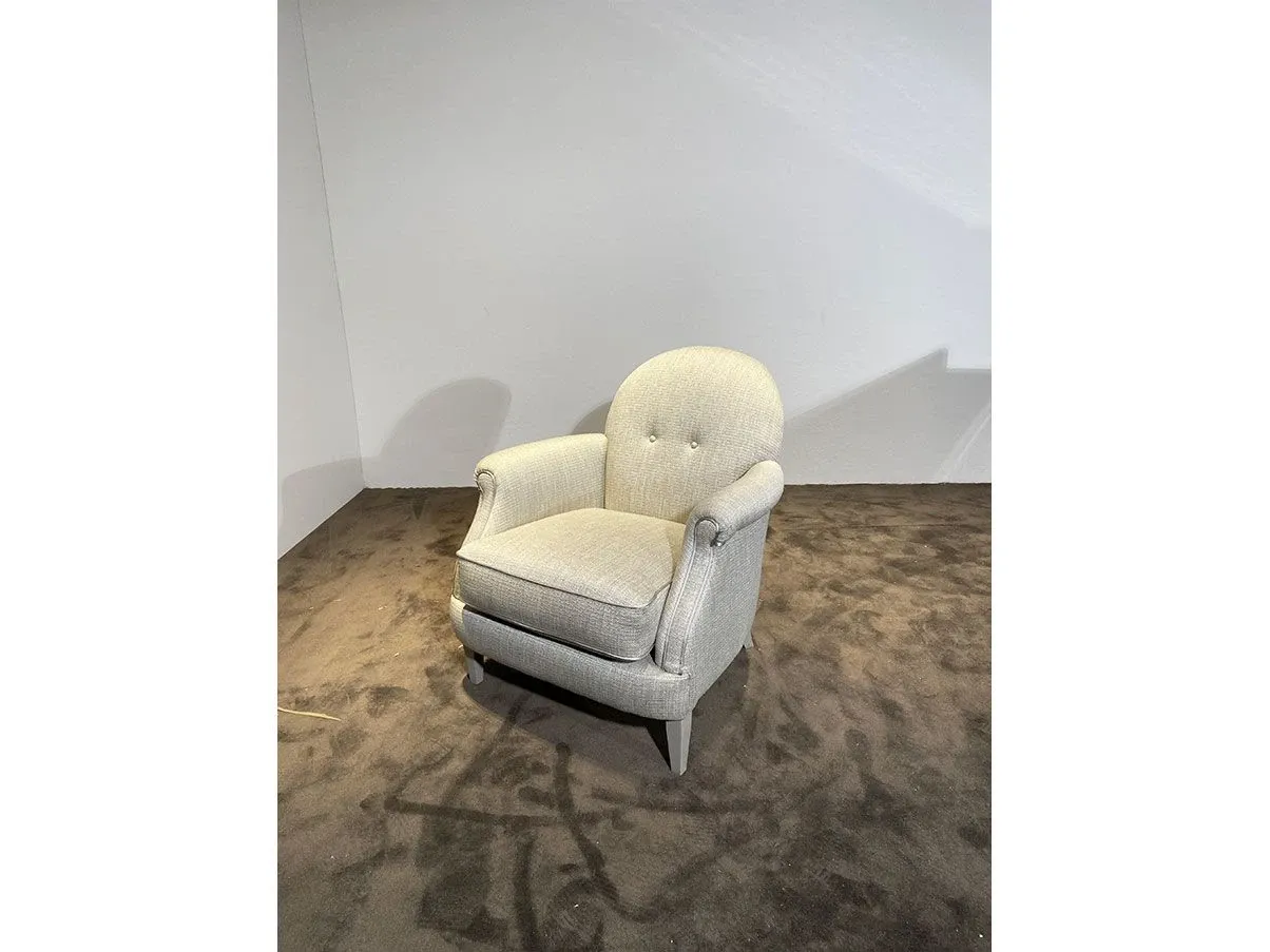 Meg armchair with armrests in fabric (grey), Bruno Zampa 3