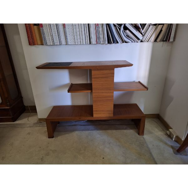 Eos teak console with stone insert, Giorgetti image