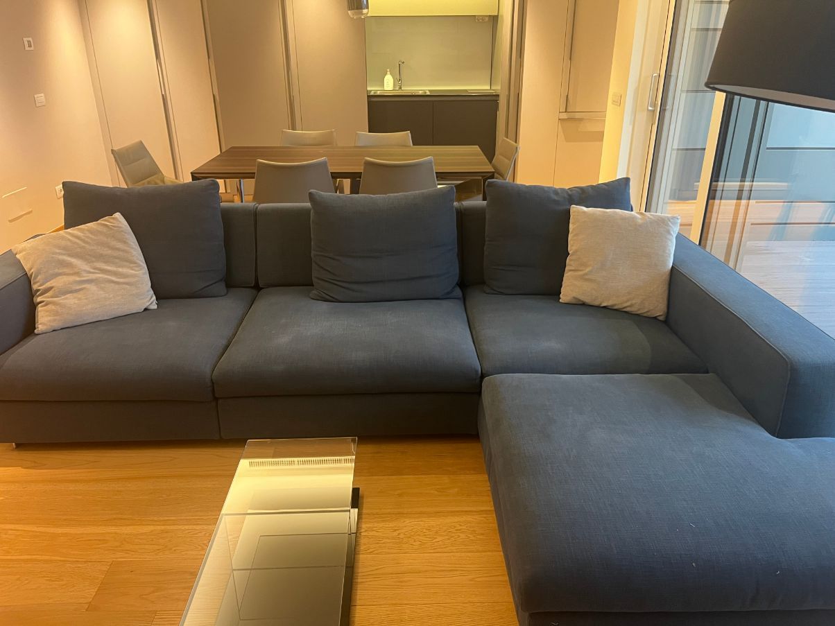 Divano 3 posti angolare Turner in tessuto Front