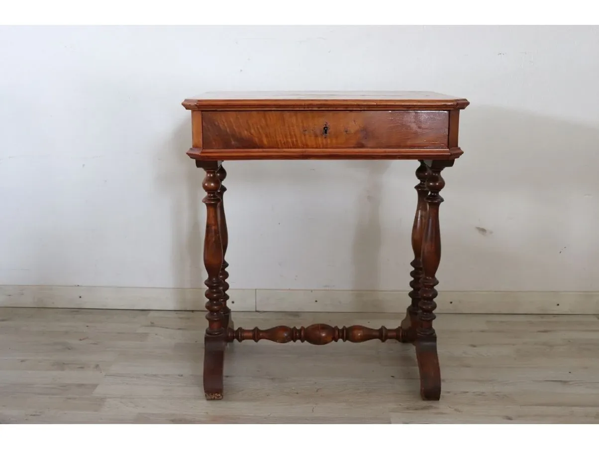 Vintage rectangular coffee table in walnut (800), 2