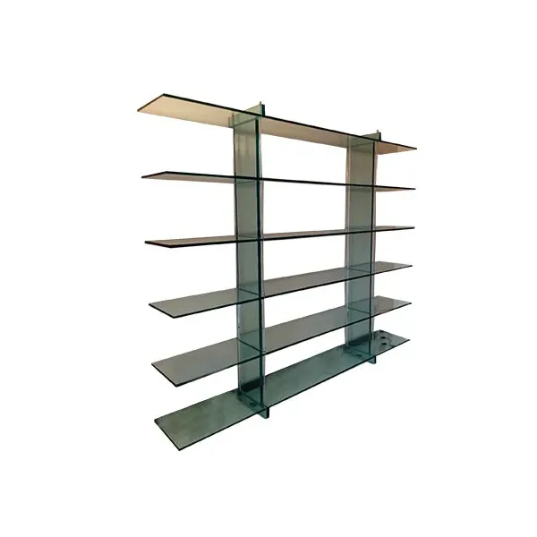 Teso bookcase by Renzo Piano in transparent glass, FontanaArte image