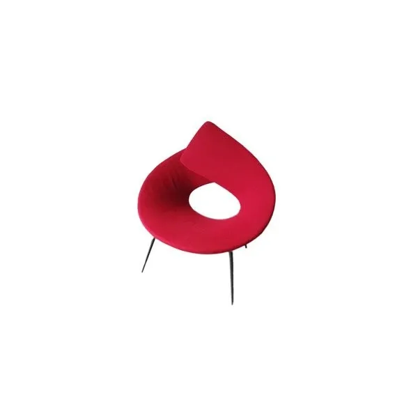 Lock armchair in red fabric, Bonaldo 