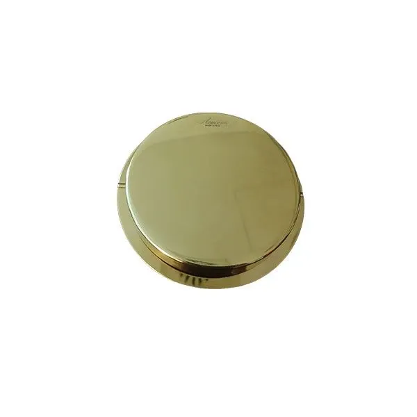 Marcel round ashtray in natural brass, Azucena image