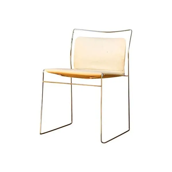 Image of Sedia Tulu Mid-Century di Kazuhide Takahama in acciaio (beige), Simon