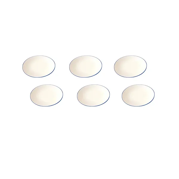 Set of 6 dinner plates in glazed porcelain, Cantori 2