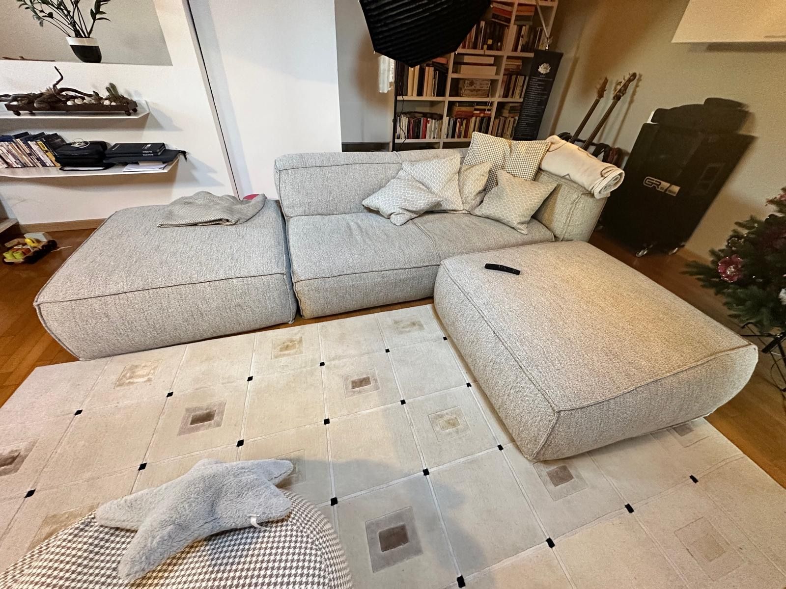 Divano componibile e modulare Peanut in tessuto Front