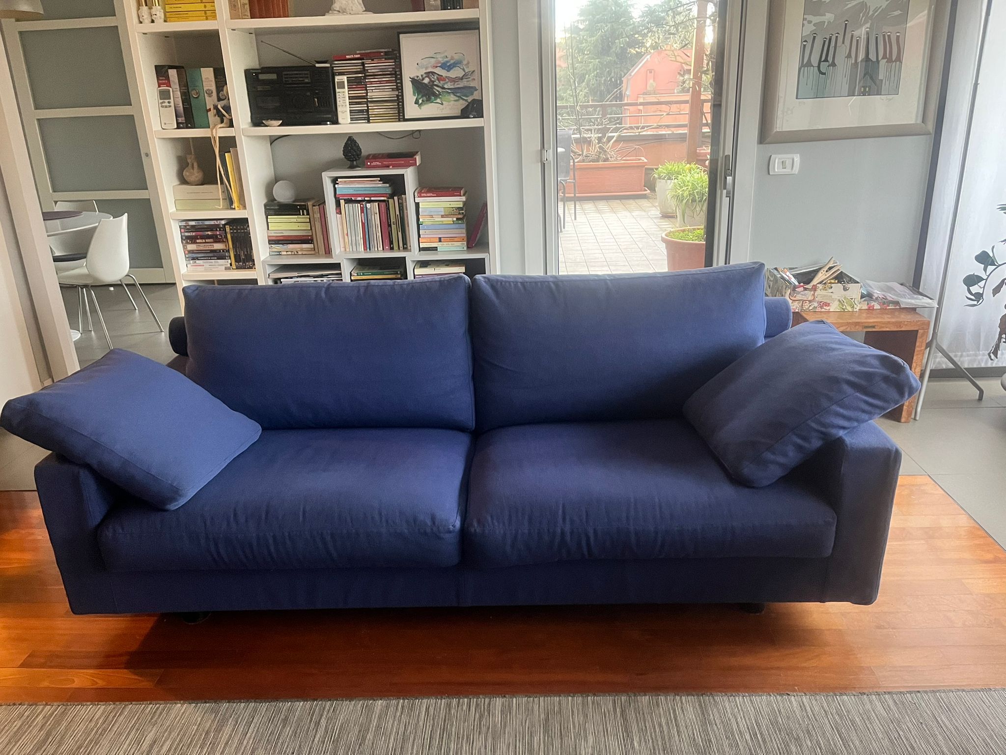Divano 2 posti Patrik rivestito in tessuto (blu), Flexform  Main