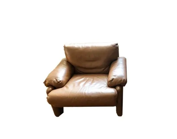 Coronado vintage armchair in leather (brown), B&B Italia image