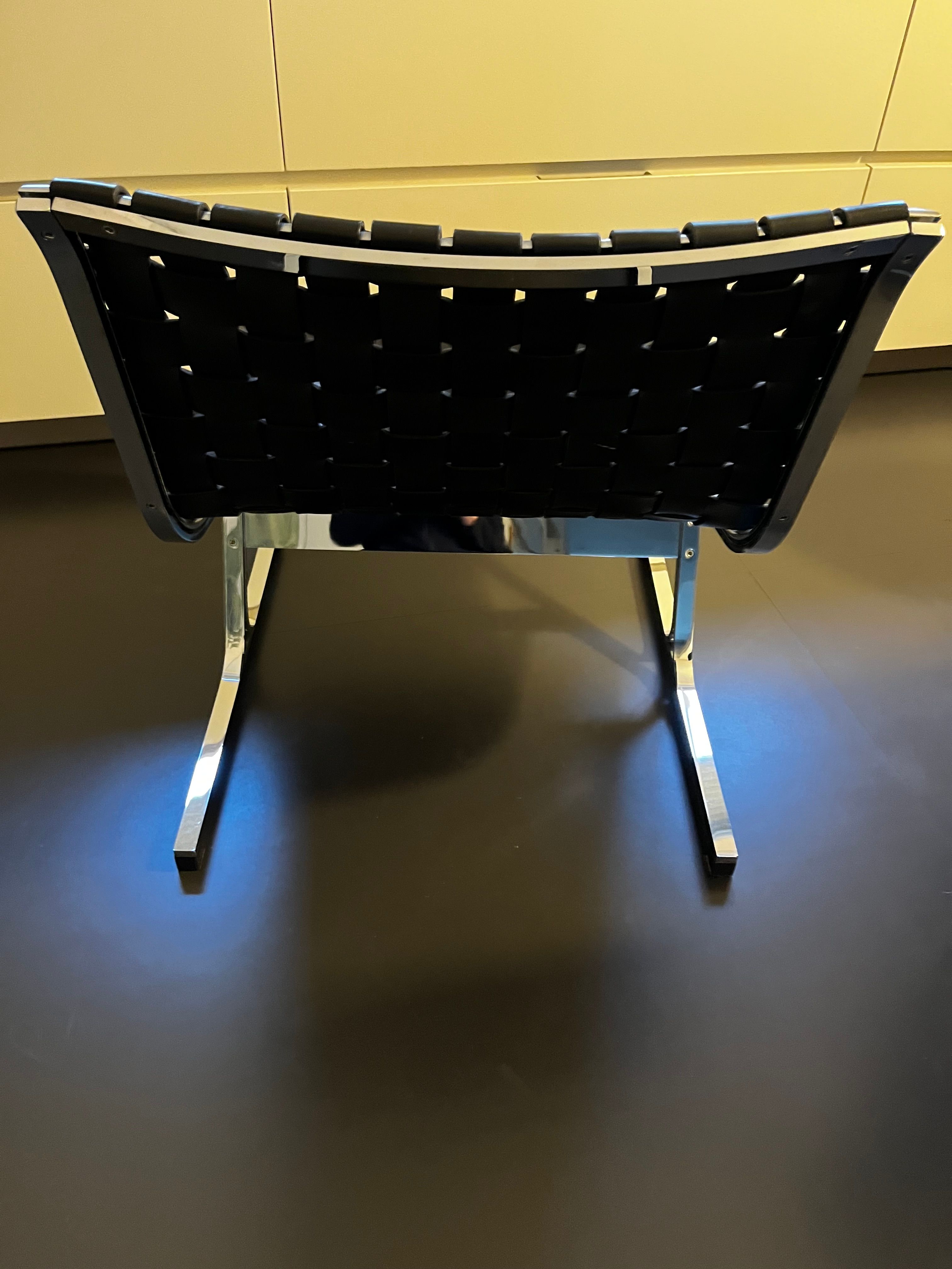 Set van Luar fauteuils in leer van Ross Littell Details