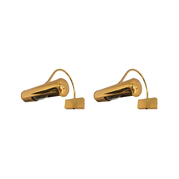 Set of 2 brass wall lamps, Fratelli Savoia image