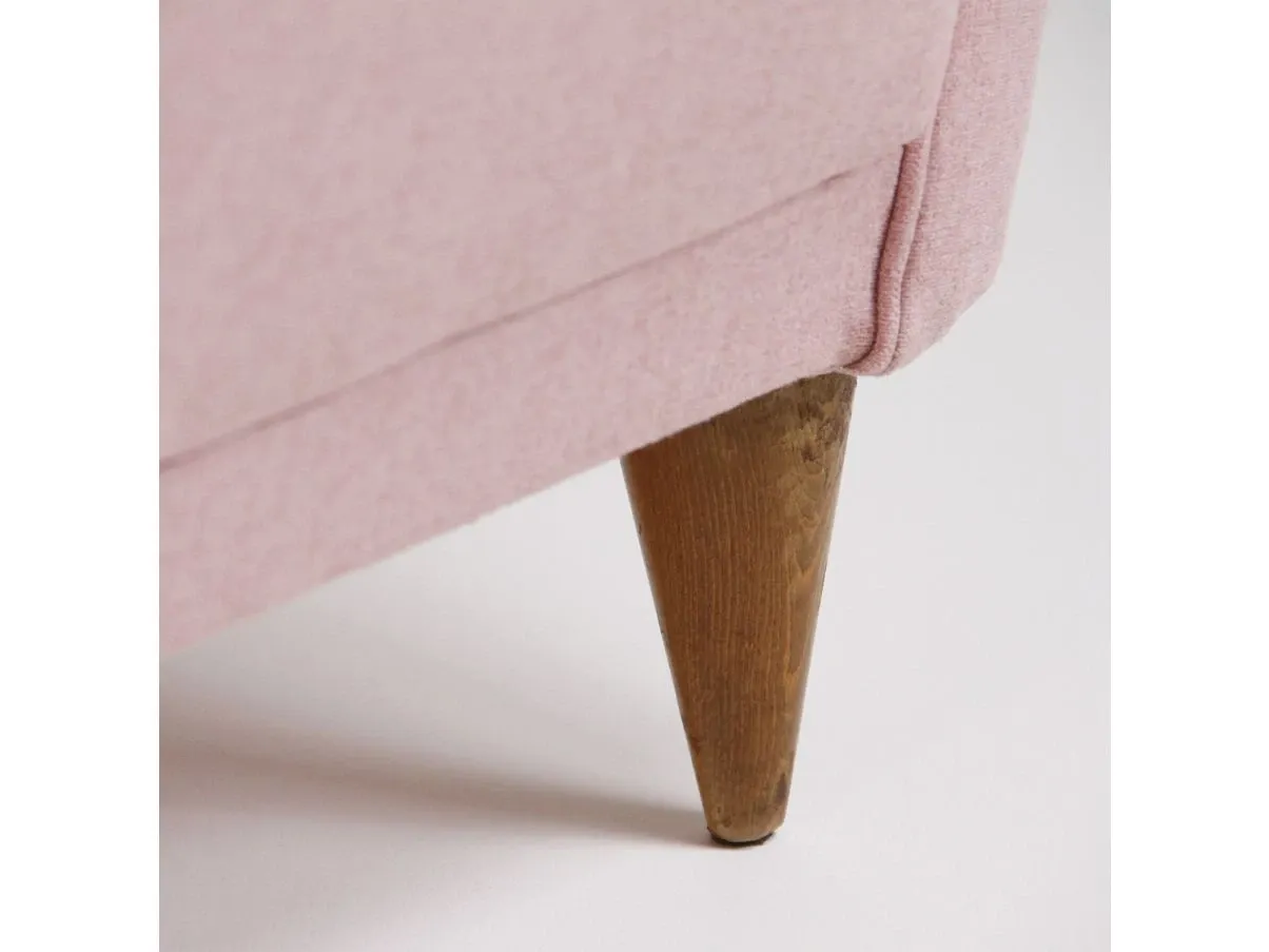 Poltrona vintage in tessuto rosa (anni '50),  8