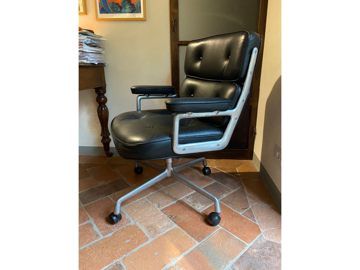 Sedia girevole Lobby ES 104 vintage (anni '70), De Padova Side