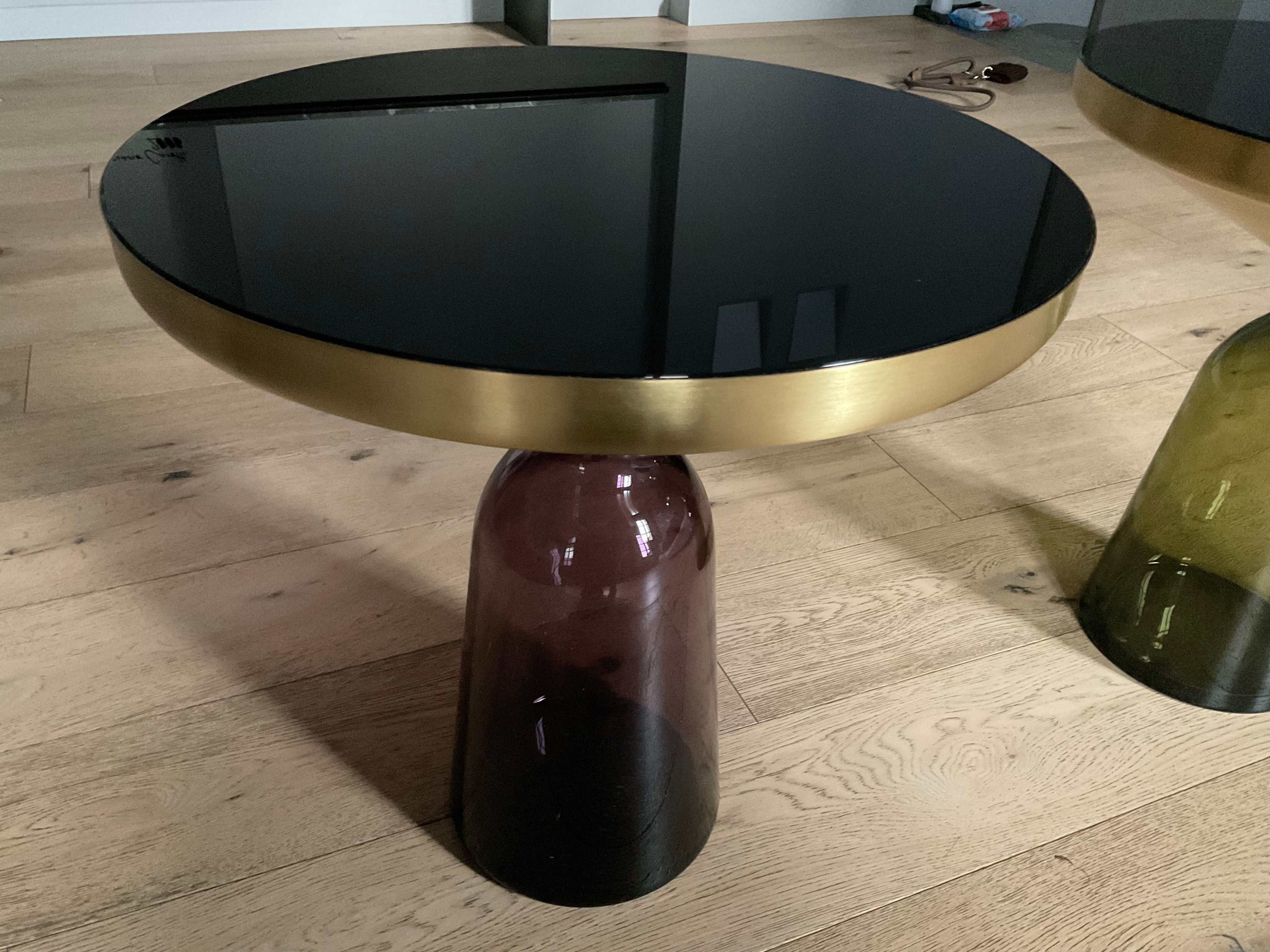 Set of 2 Bell blown glass bedside tables/side tables, Classicon Details