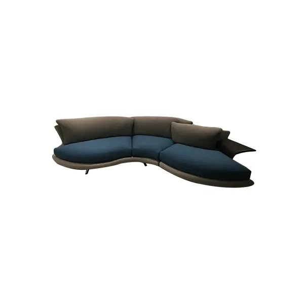 Super Roy 3-seater sofa with removable cover (blue-grey), Il Loft image