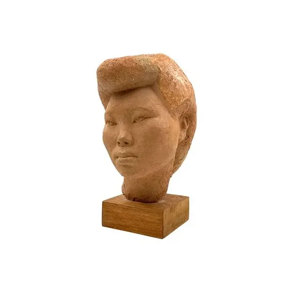 Image of Scultura Akito in terracotta vintage (anni '40), Willy Gordon