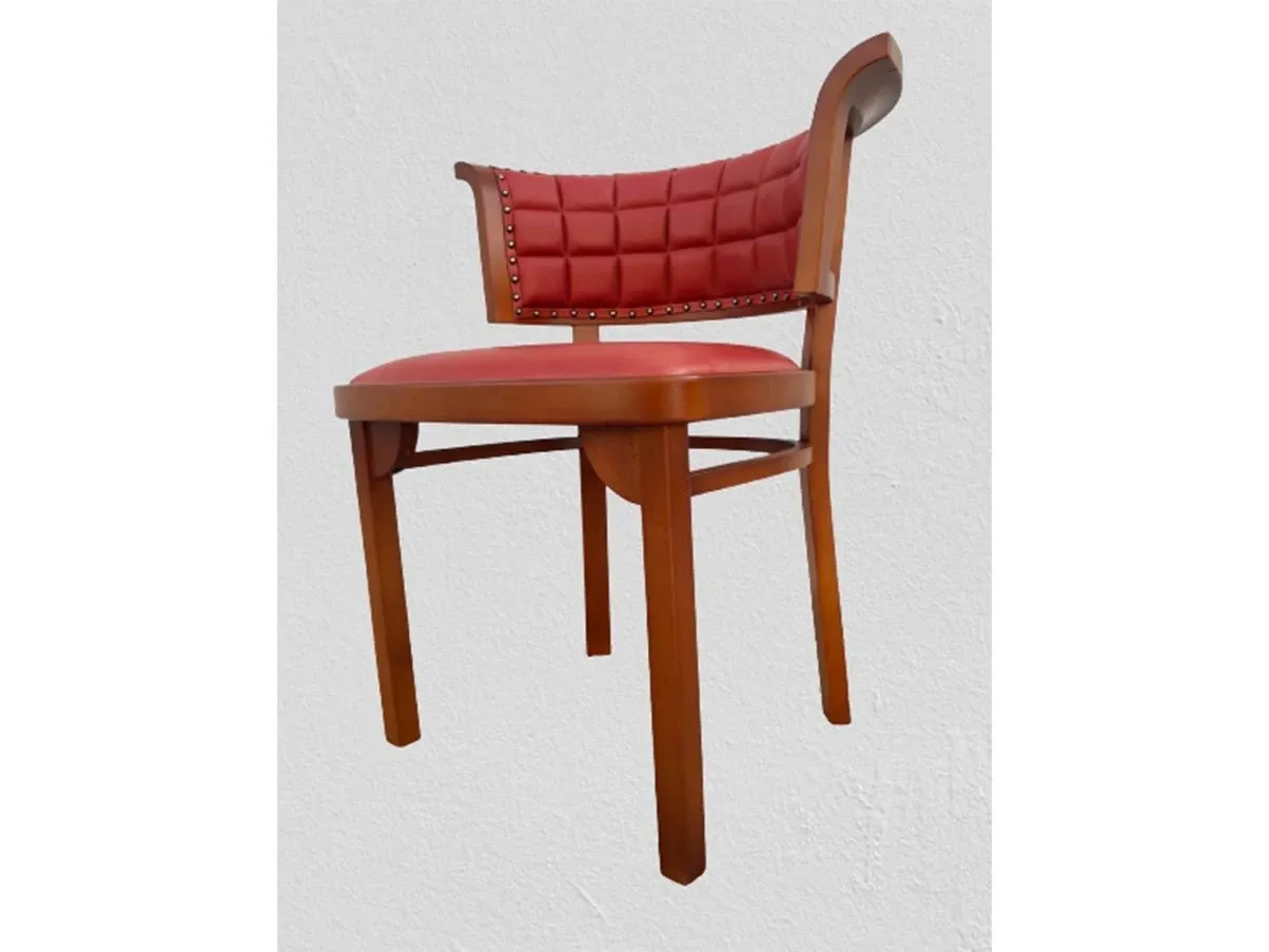 Set of 2 wooden armchairs by Marcel Kammerer 2