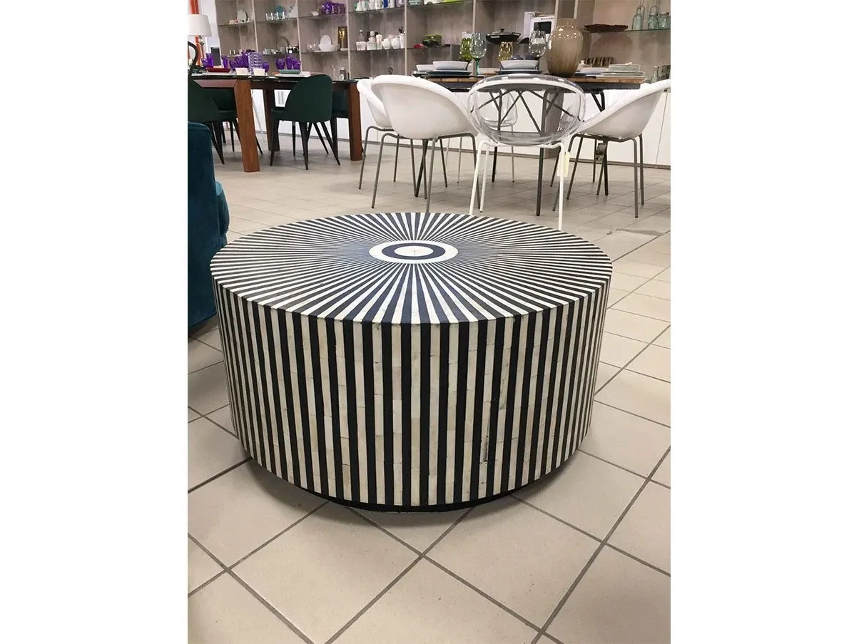 Tavolino rotondo Electra (bianco-nero), Kare Design 