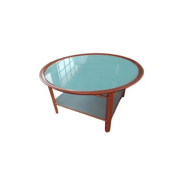 Status round coffee table in solid cherry, Giorgetti image