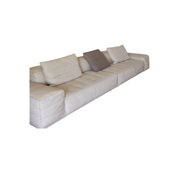 Neowall 3 seater sofa in beige fabric by Piero Lissoni, Divani Living image
