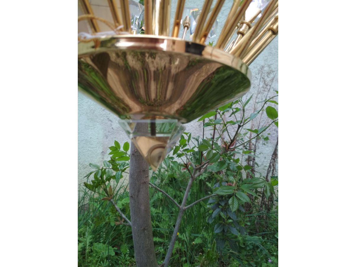 Gold plated chandelier with 8 lights 5