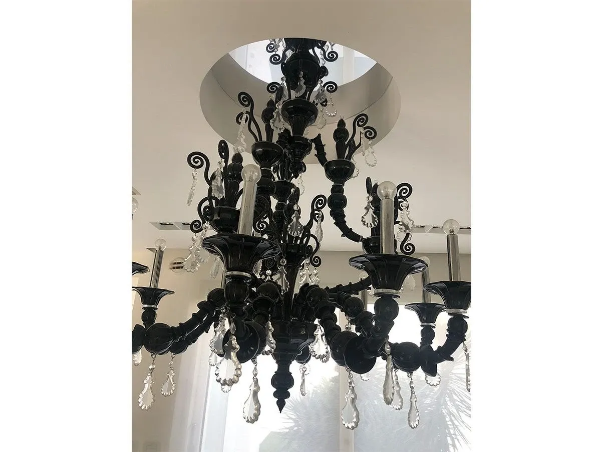 Lampadario Taif in cristallo nero, Dolce e Gabbana 3