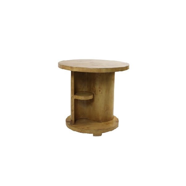 Vintage Birch Burl Side Table (1970s), image