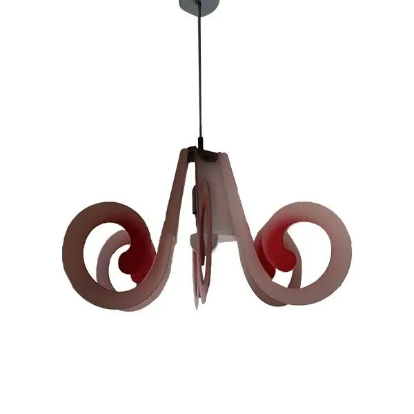 Curly pendant lamp in plastic (red), Emporium image