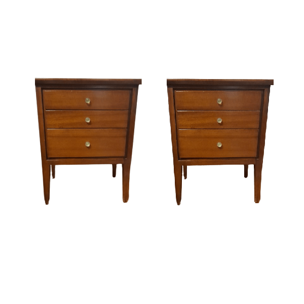 Set of 2 bedside tables in solid walnut wood, L'Origine image