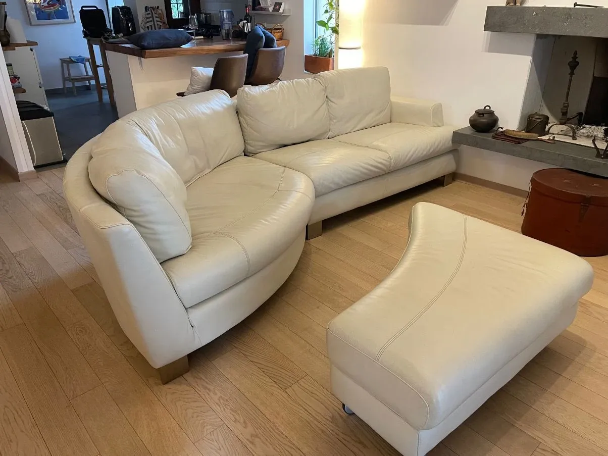 Beiges Ledersofa modular 4