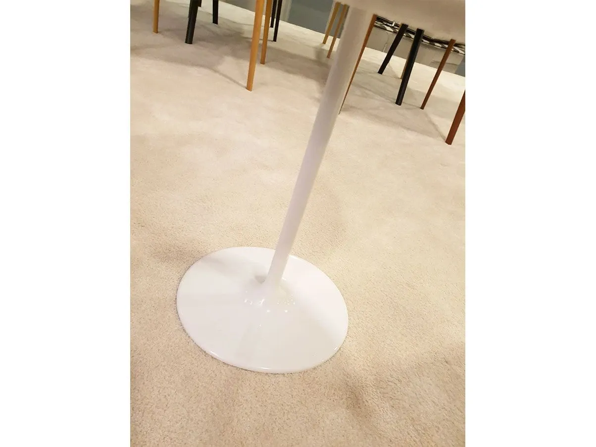 Dizzie oval coffee table with marble top (white) 2