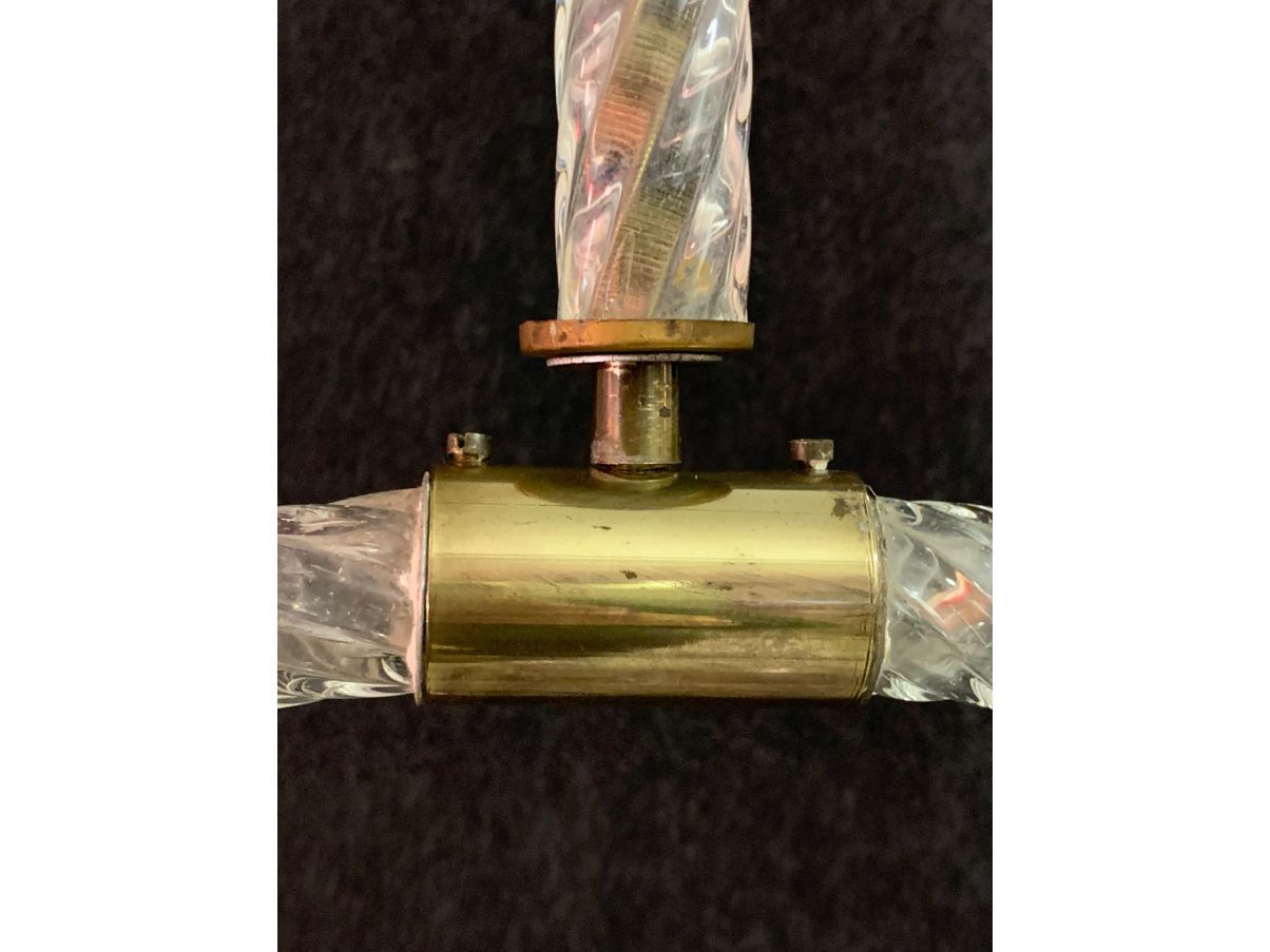 Lampada a sospensione in vetro di Murano vintage (anni '40), 4