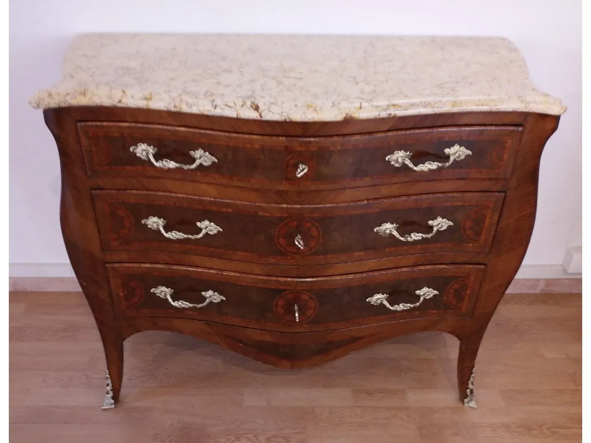 Vintage solid wood chest of drawers 4