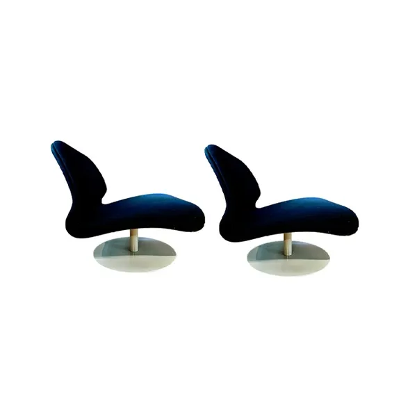 Set of 2 Attitude swivel chairs in steel, Fritz Hansen 1