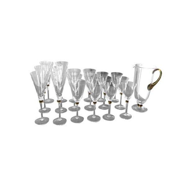 Set bicchieri e caraffa in vetro di Murano, Nason & C. image