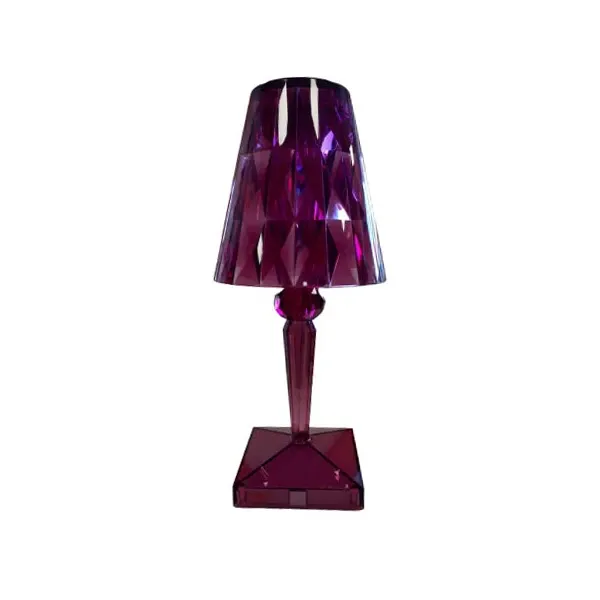 Image of Lampada da tavolo ricaricabile Battery (viola), Kartell
